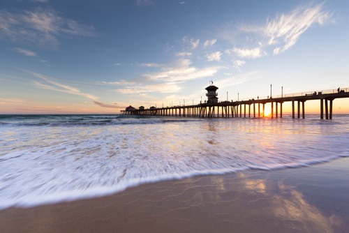 What beaches are between San Diego and Los Angeles